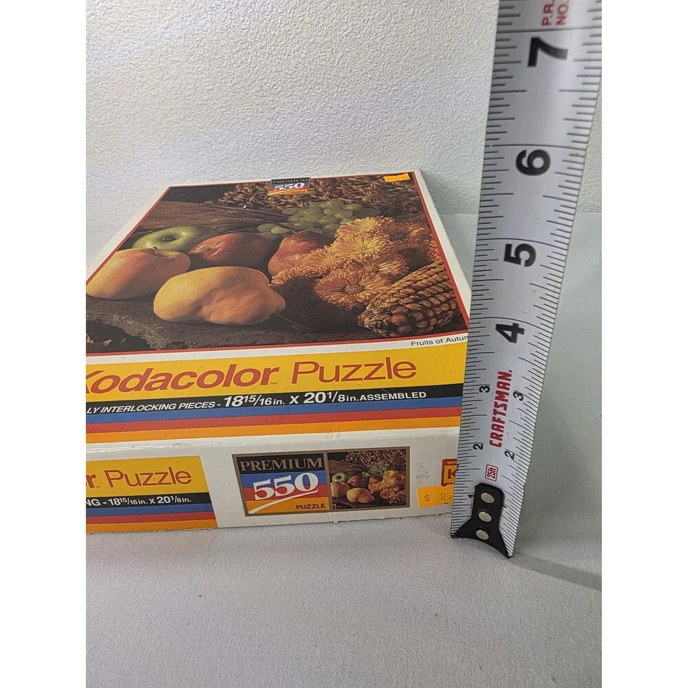 Vintage Kodacolor 550 Piece Jigsaw Puzzle Fruits of Autumn, Complete Premium